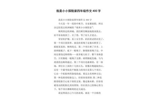 冒险作文400字