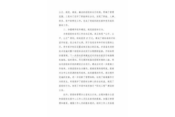 招投标工作总结