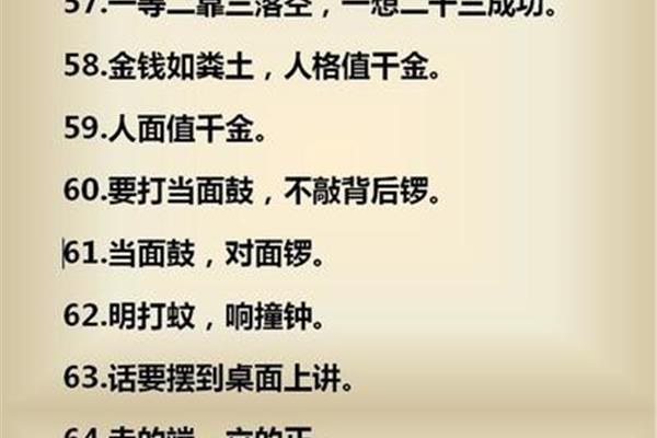 有关品行的谚语