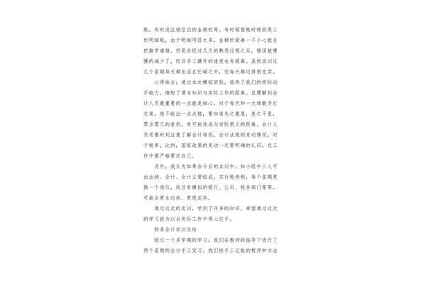 会计实训总结