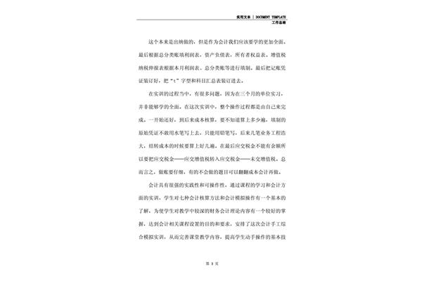会计实训总结
