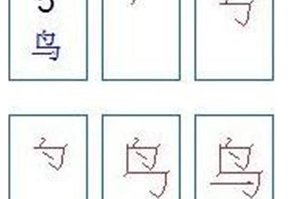 鸟字笔画顺序