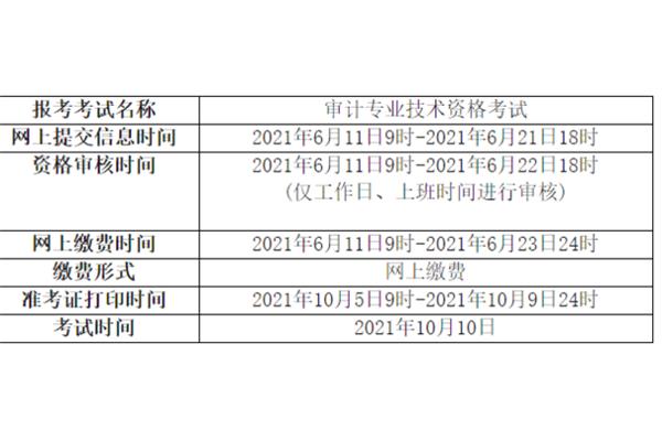 审计师报名时间