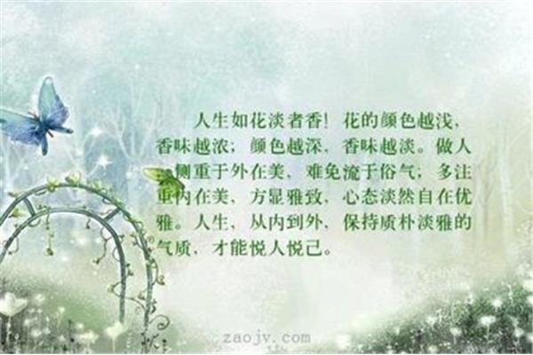淡然的诗句