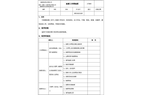 工作票制度