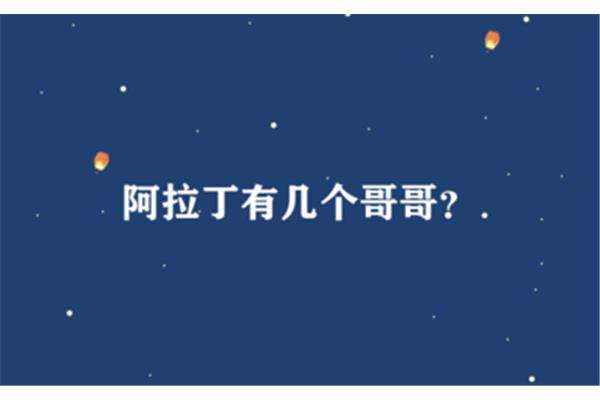 阿拉丁有几个哥哥