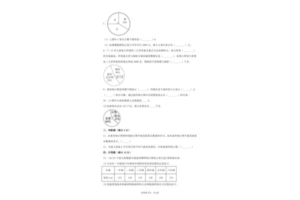 六上数学易错题