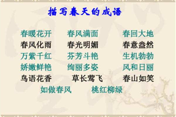 与春有关的成语