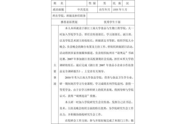 三好学生自我推荐