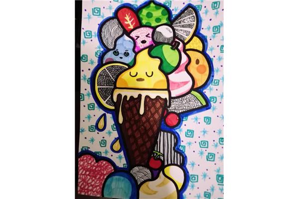 线描画儿童画