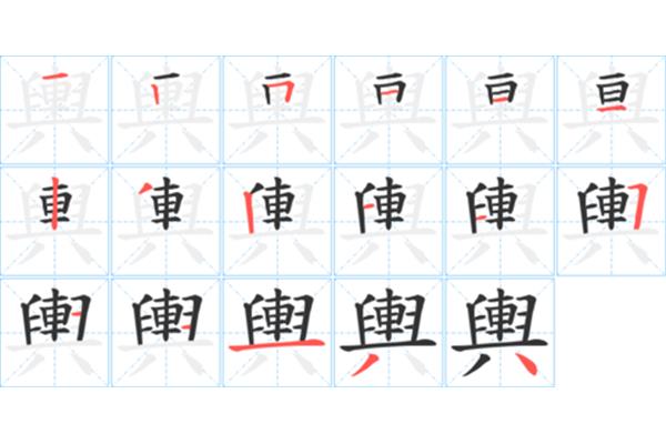 车的笔画顺序