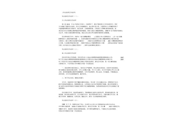 专业技术工作述评