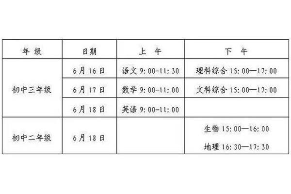 长沙中考时间
