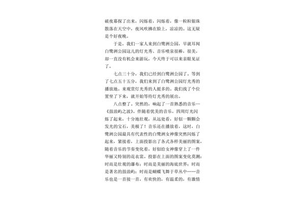 灯光作文600字