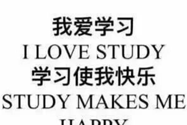 努力学习的英文