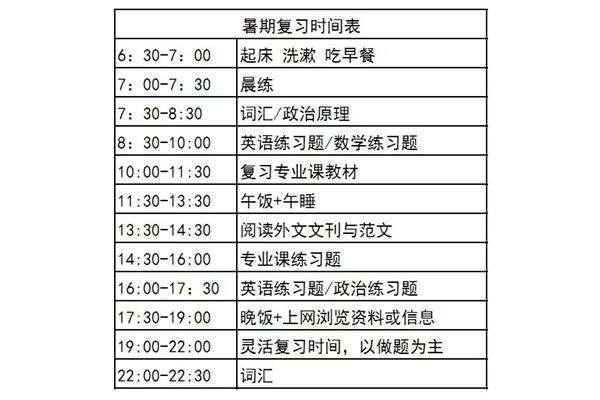 初三学习计划表