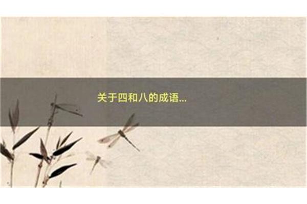 关于八的成语