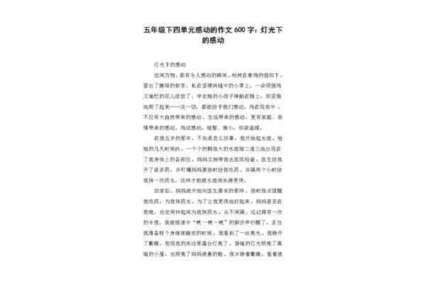 灯光作文600字