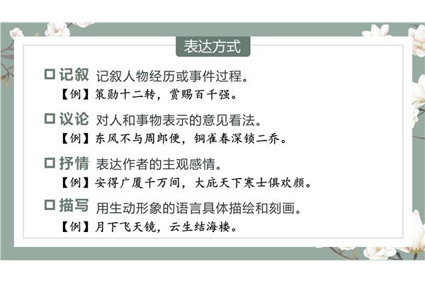语文表达方式