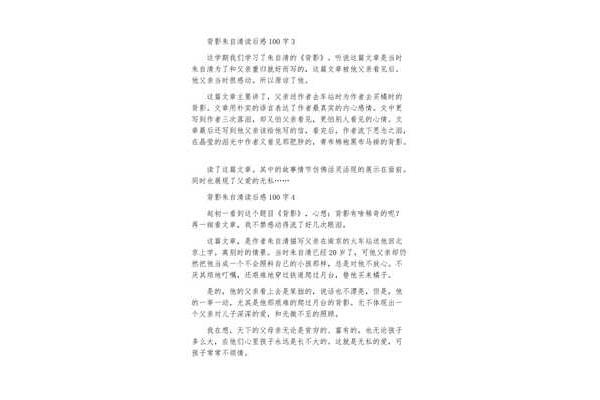 背影的主要内容