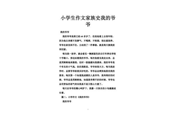 家族史作文
