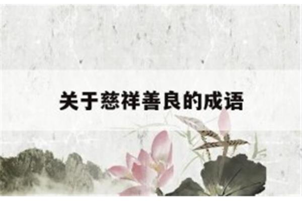 关于善良的成语