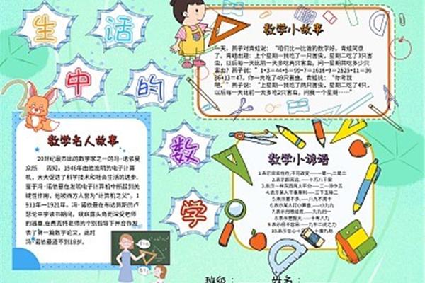 数学简单手抄报