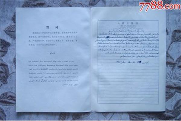共青团入团志愿书