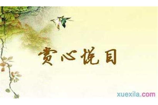赏心悦目造句