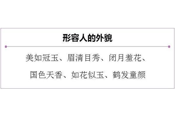 形容人外貌的成语