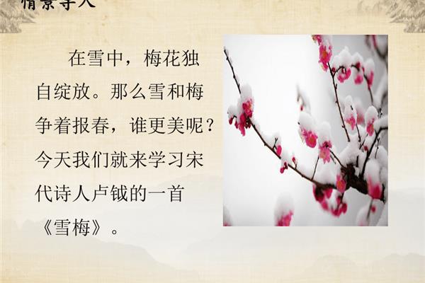 雪梅宋卢钺诗