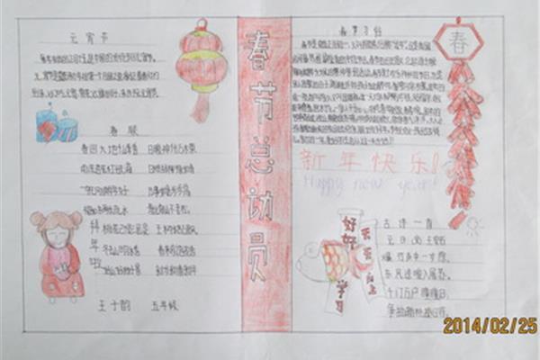 迎新春手抄报内容