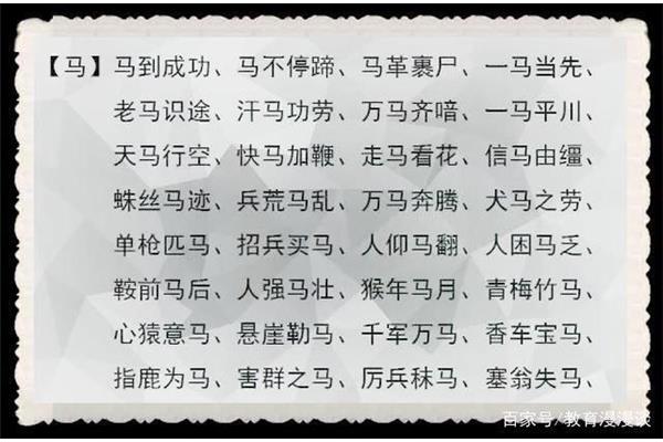 动物的四字词语