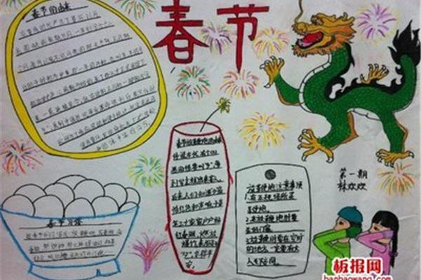 迎新春手抄报内容