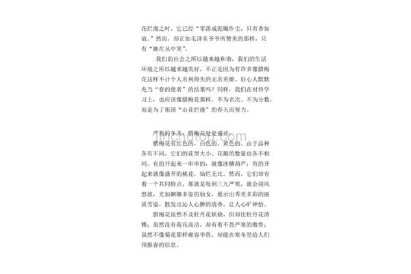 关于梅花的作文