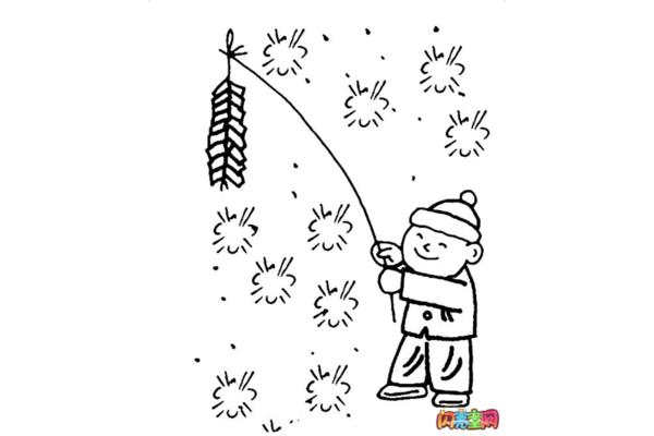 过年的简笔画
