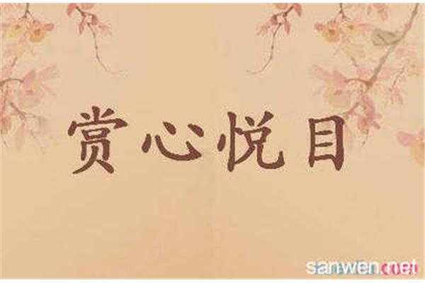 赏心悦目造句
