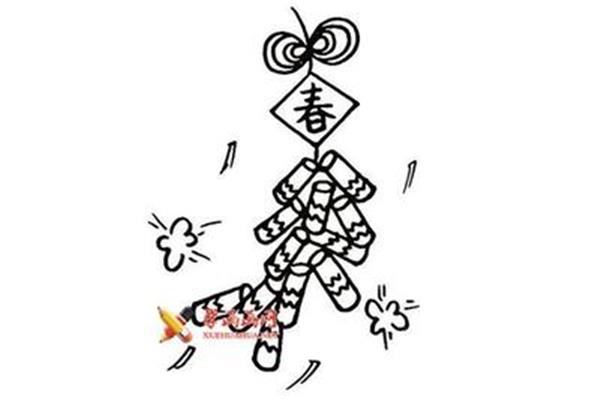 过年的简笔画