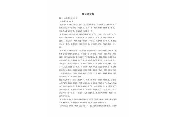 走亲戚作文