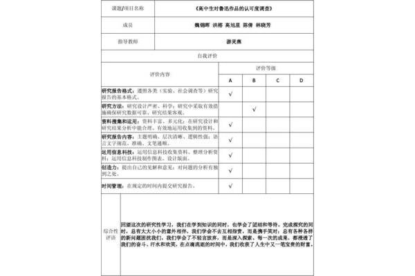 自我评价报告