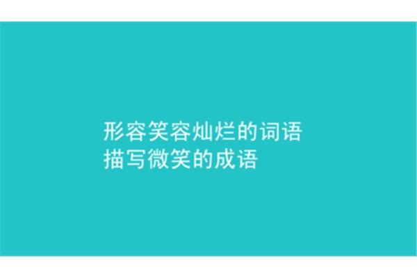 形容笑容的词语
