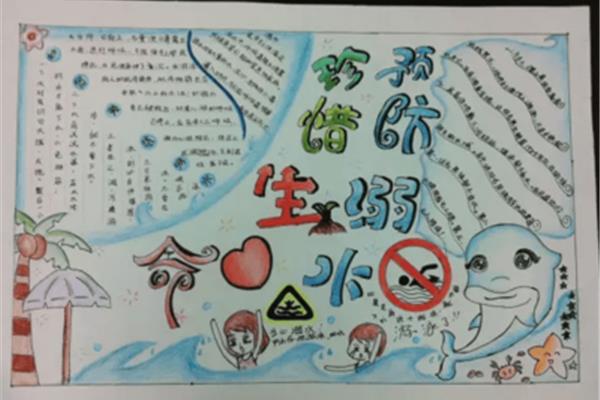 溺水安全手抄报