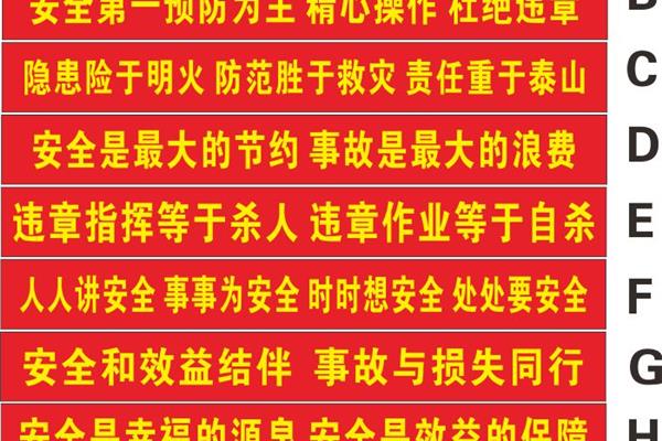 工地安全生产标语