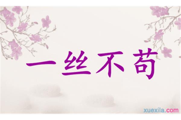 一丝不苟造句