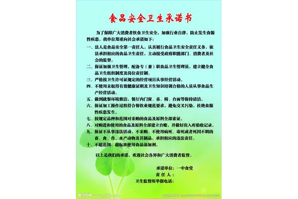 食品安全承诺书