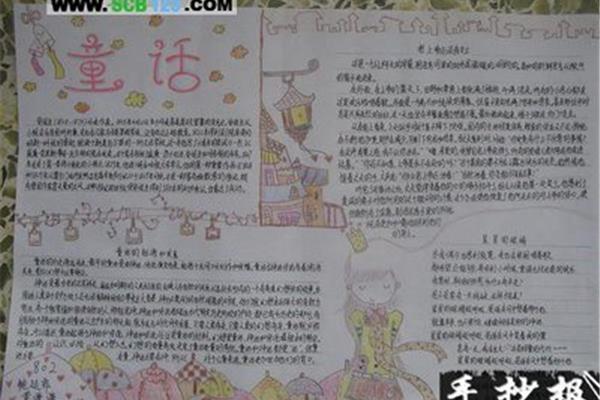 童话天地手抄报