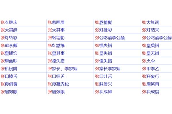 带张字的成语