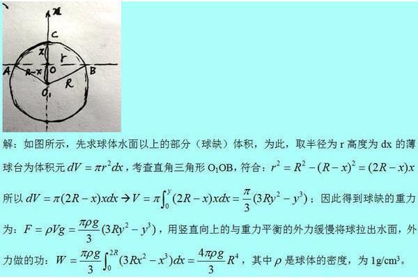 球缺体积计算公式