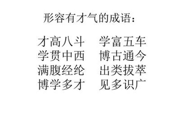 形容才华的成语