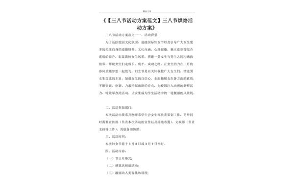 38节活动方案